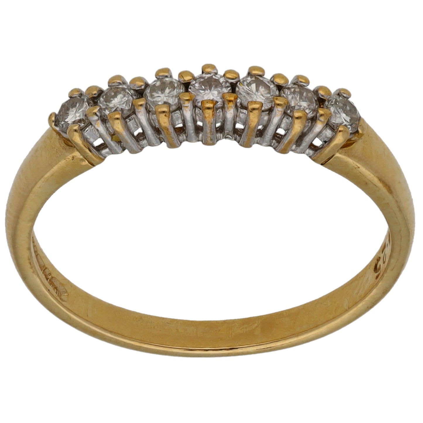 9ct Gold 0.25ct Diamond Half Eternity Ring Size O