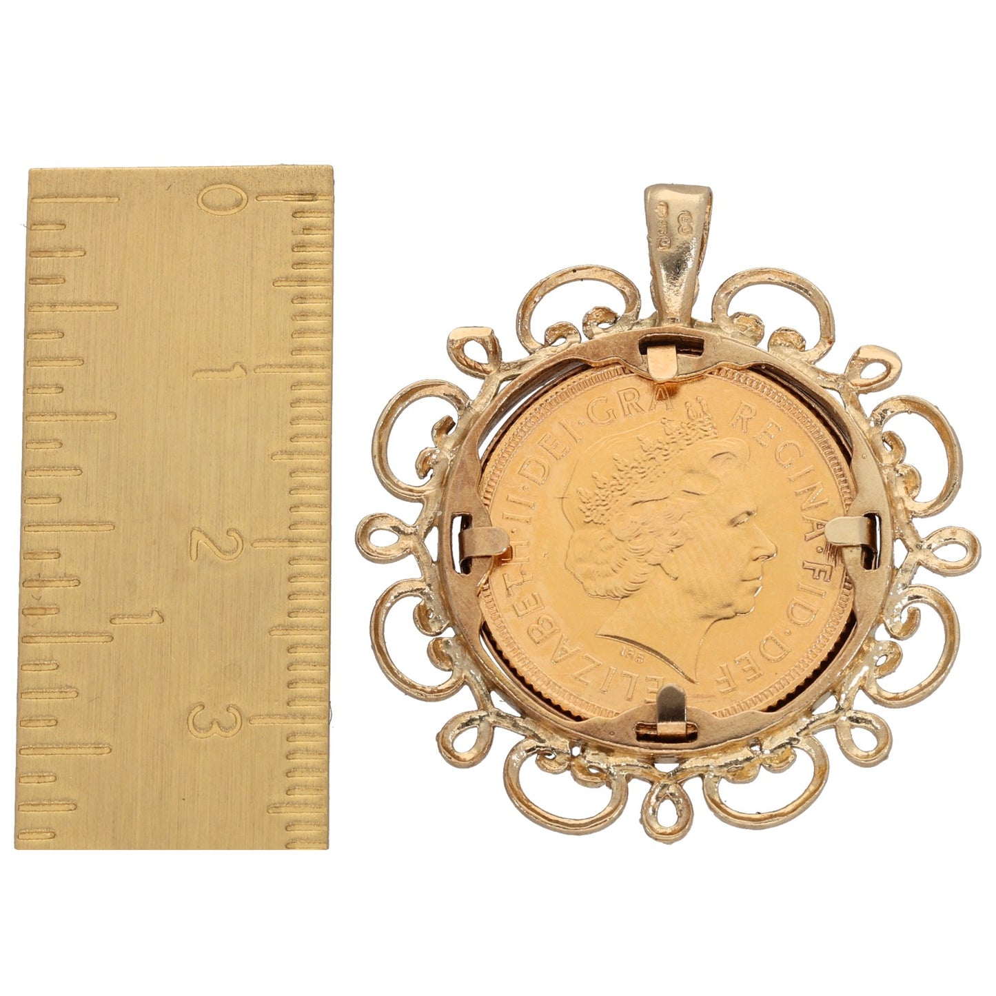 9ct Gold Full Sovereign Coin Pendant