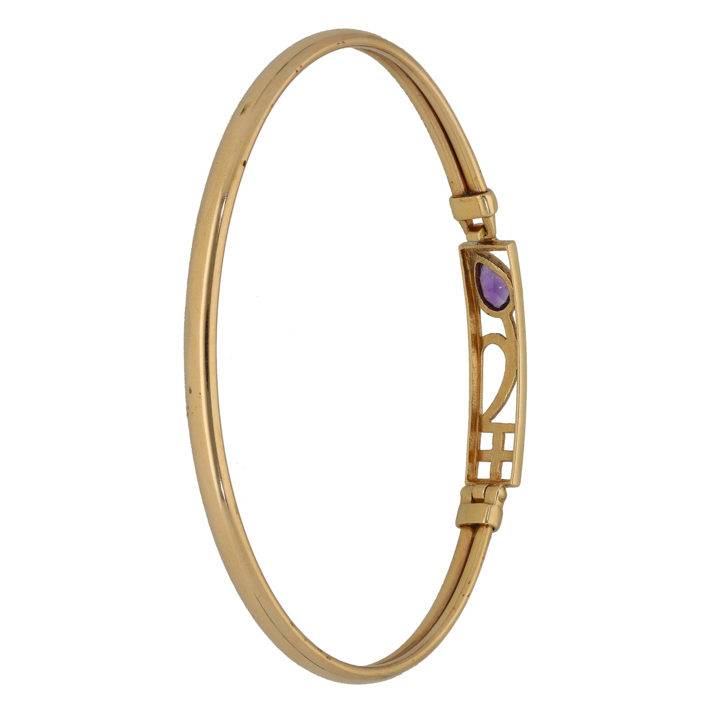 9ct Gold Amethyst Alternative Bangle