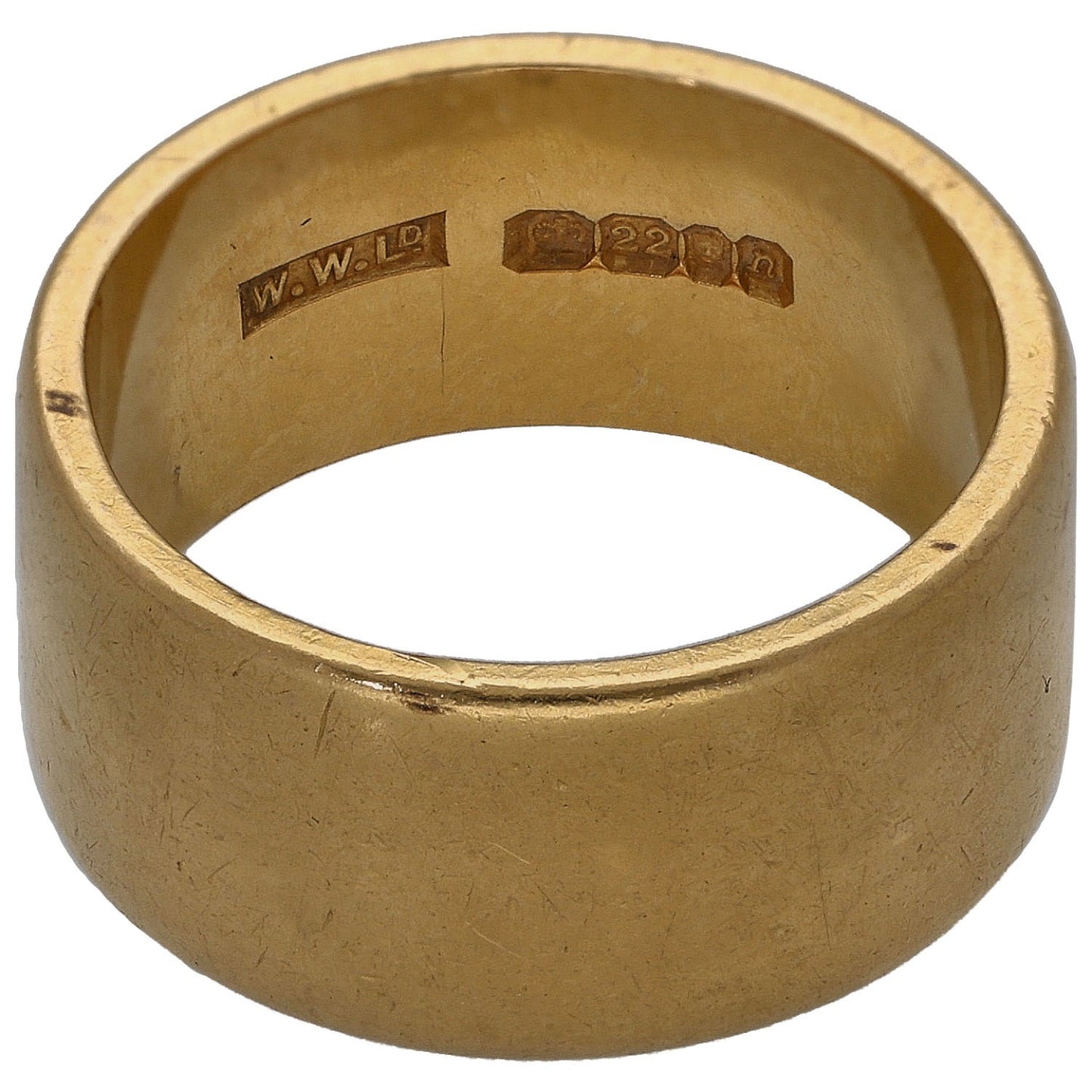 22ct Gold Plain Wedding Ring Size L