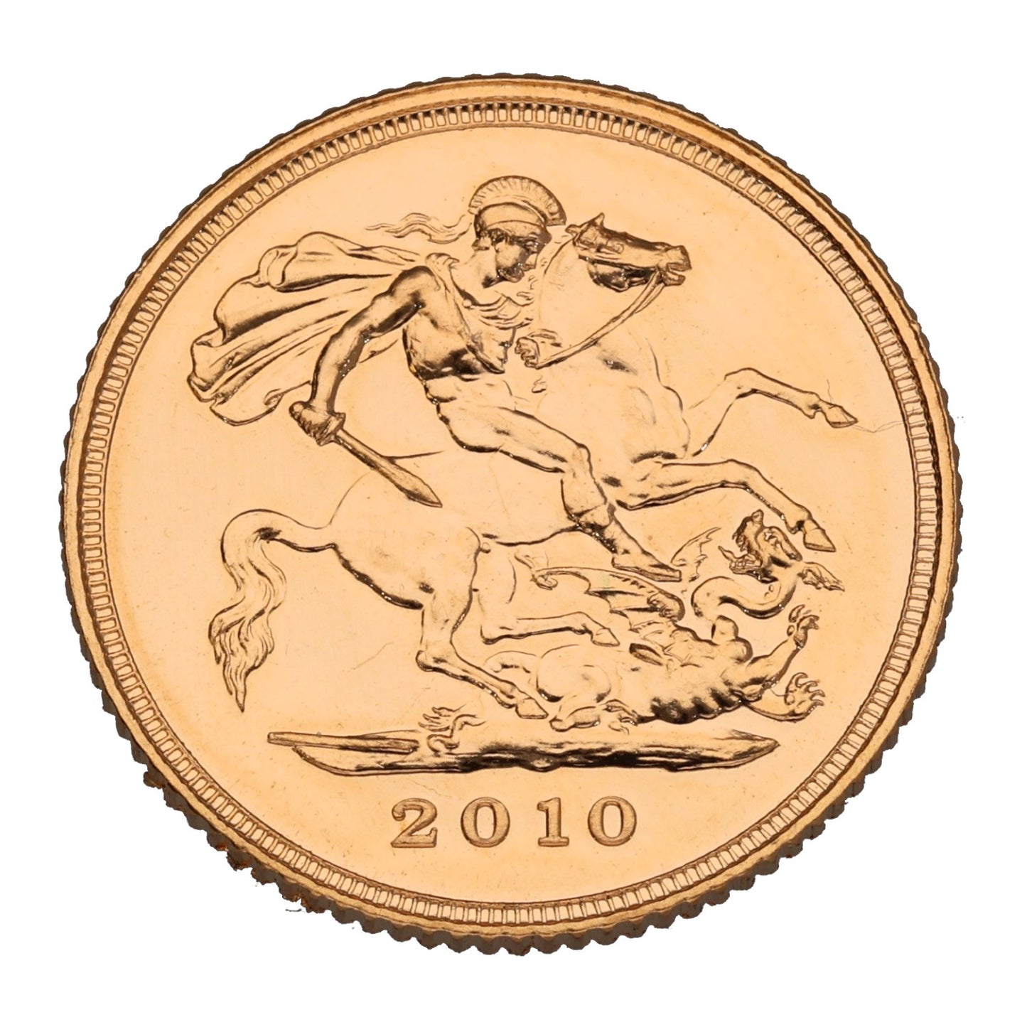 22ct Gold Queen Elizabeth II Half Sovereign Coin 2010