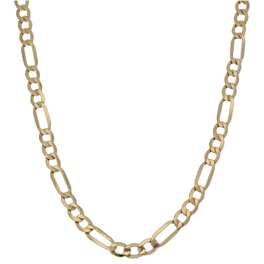 New 9ct Gold Figaro Chain 22"