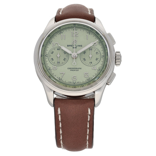 Breitling Premier B09 AB0930 39mm Stainless Steel Watch