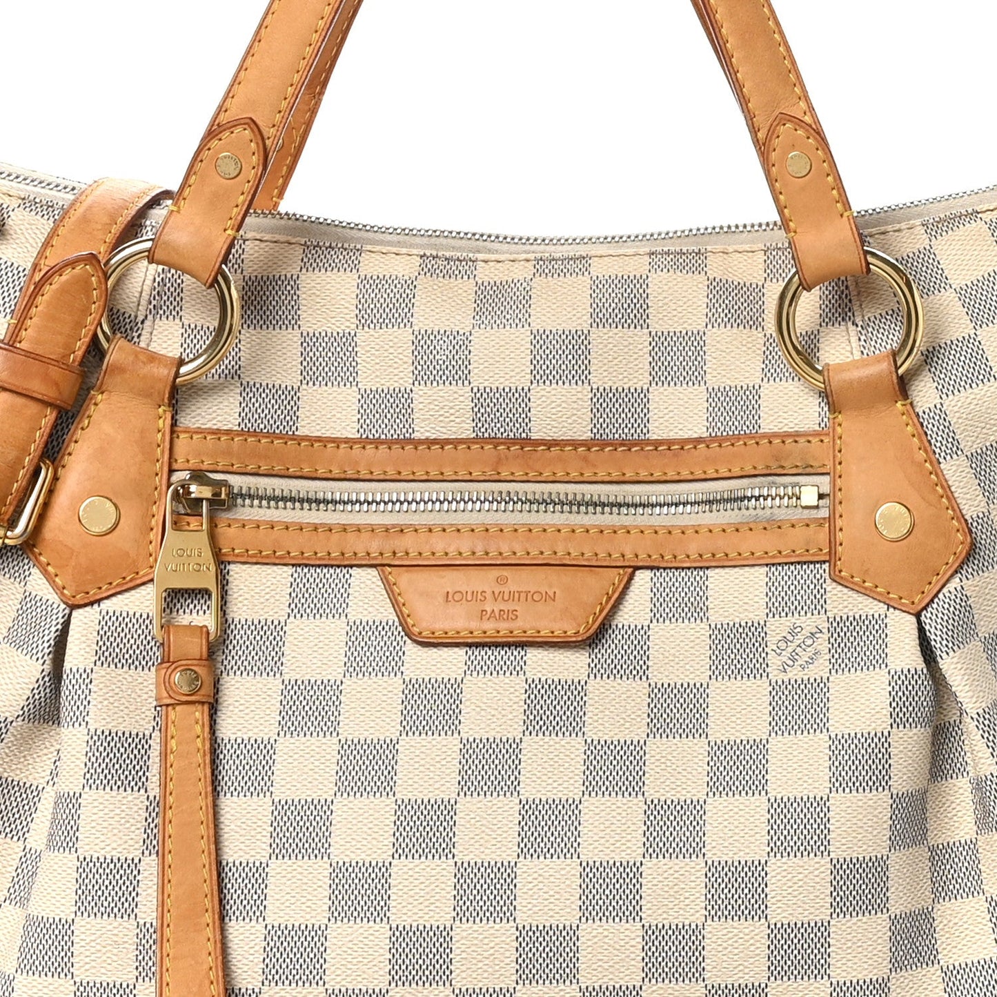 Louis Vuitton Evora Damier Azur Hand Coated Canvas Bag - White