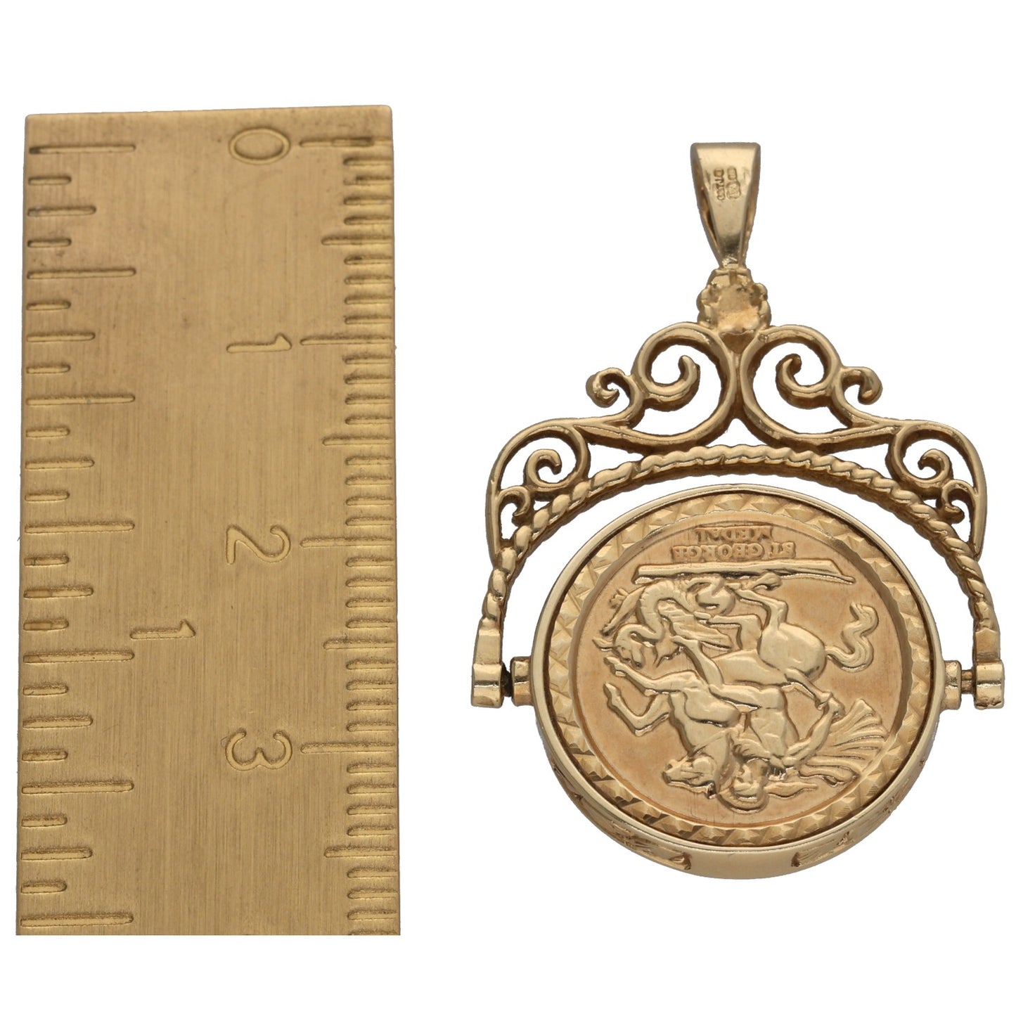 9ct Gold St George Pendant