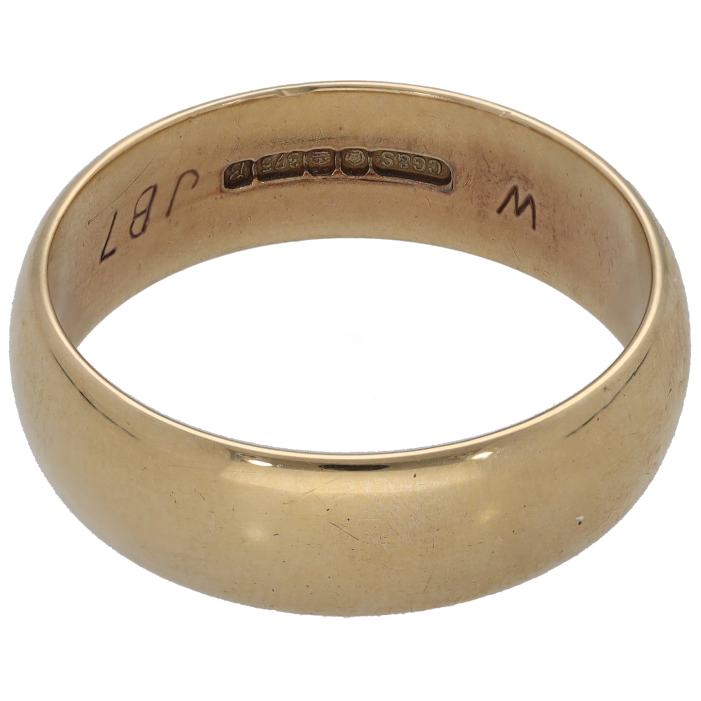 9ct Gold Plain Wedding Ring Size V