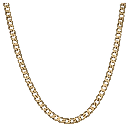9ct Gold Curb Chain 18"