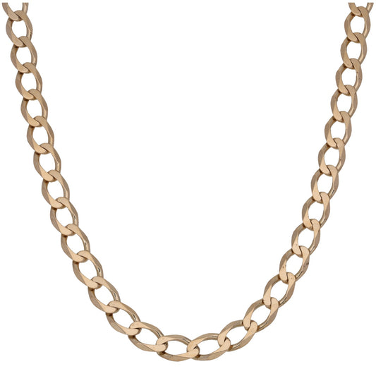 9ct Gold Curb Chain 21"