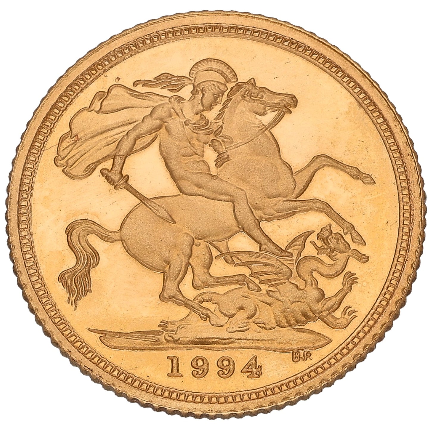 22ct Gold Queen Elizabeth II Half Sovereign Coin 1994