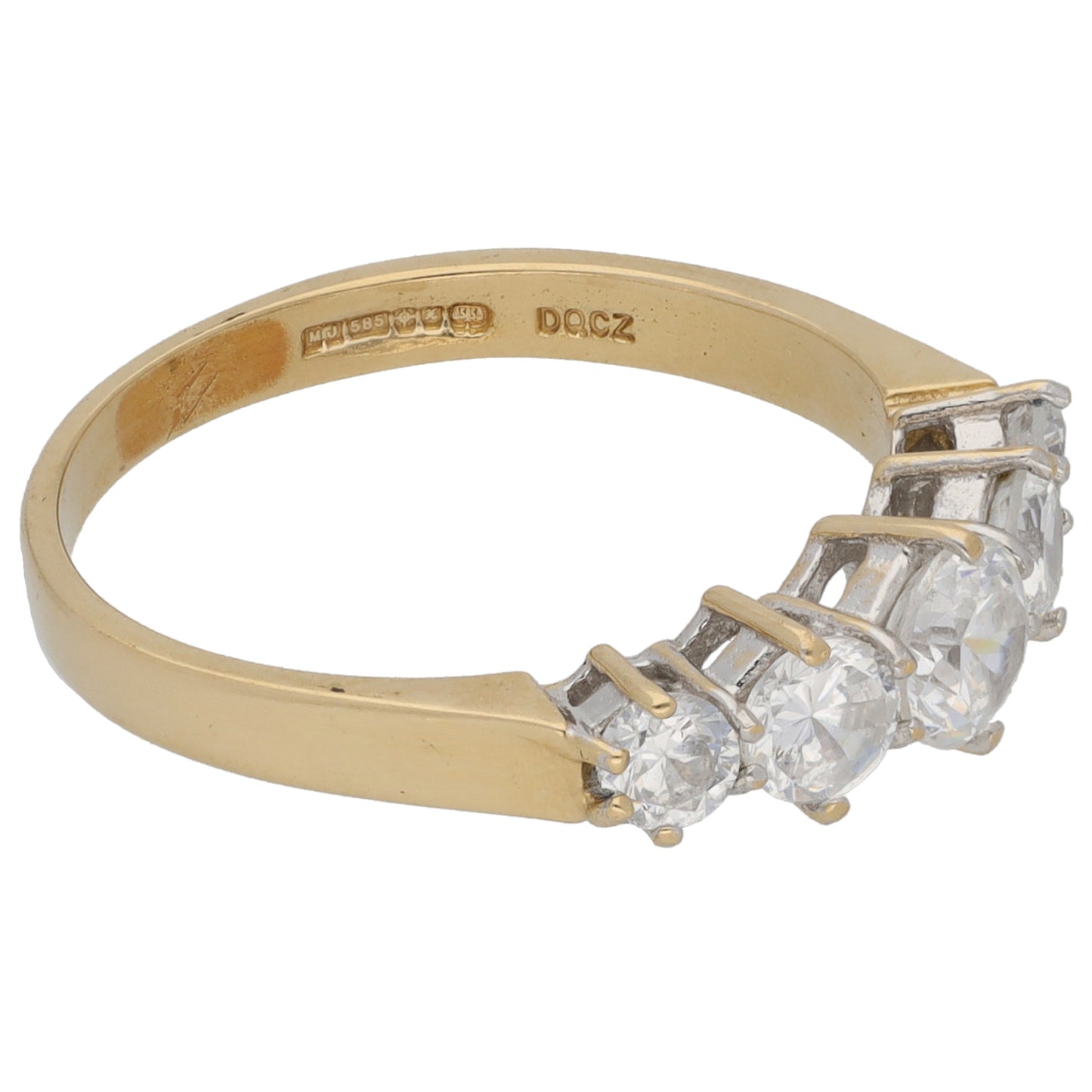 14ct Gold Cubic Zirconia Eternity Ring Size O