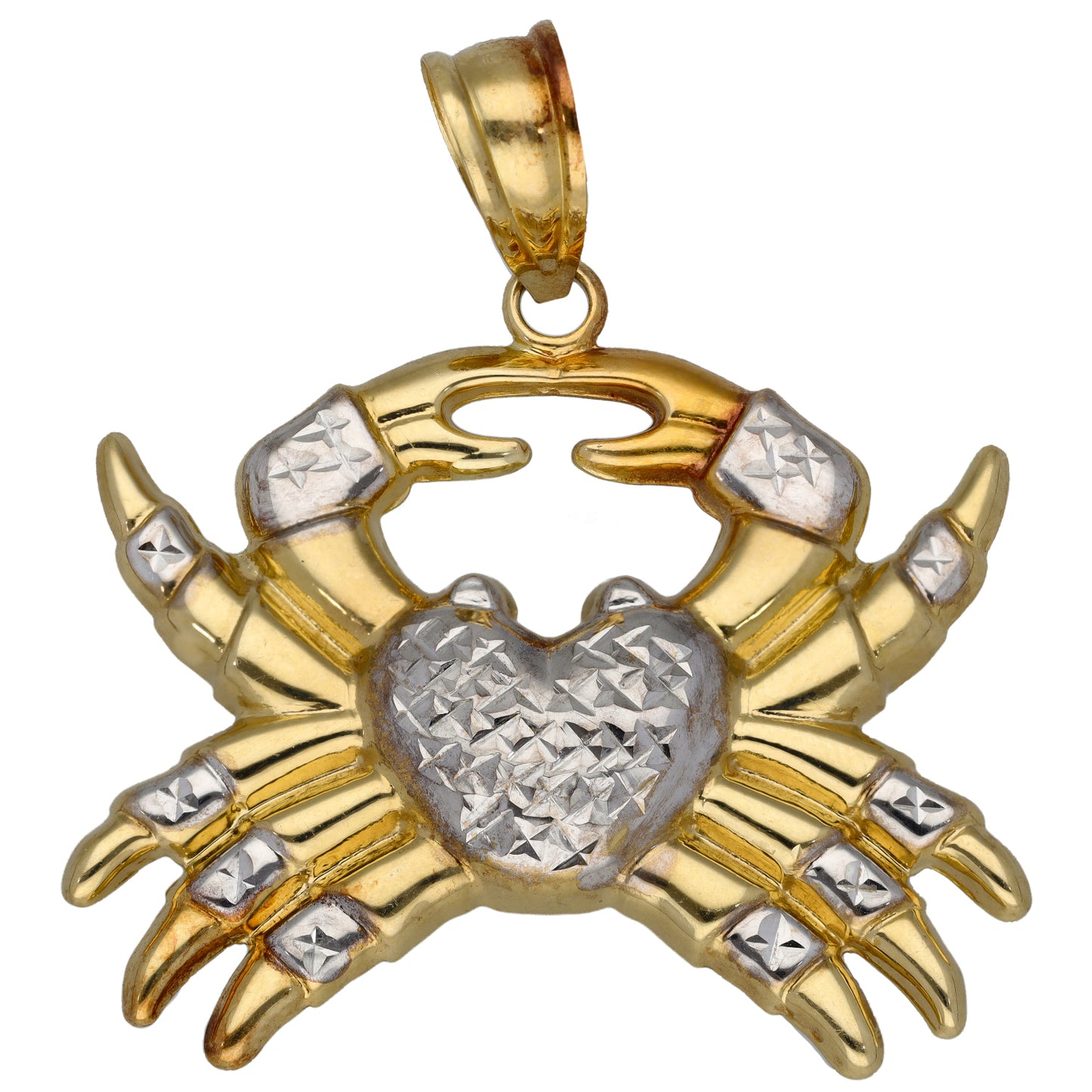 14ct Bicolour Gold Crab Pendant