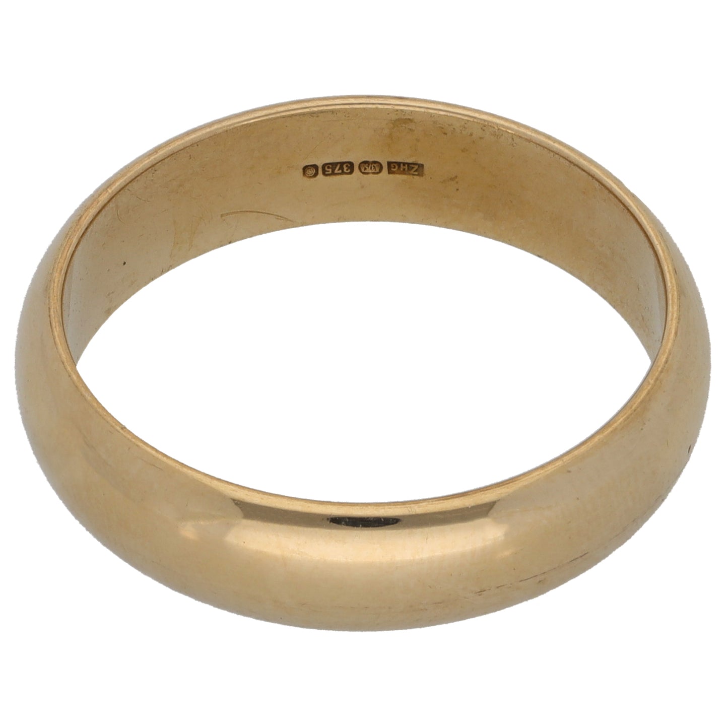 9ct Gold Plain Wedding Ring Size R
