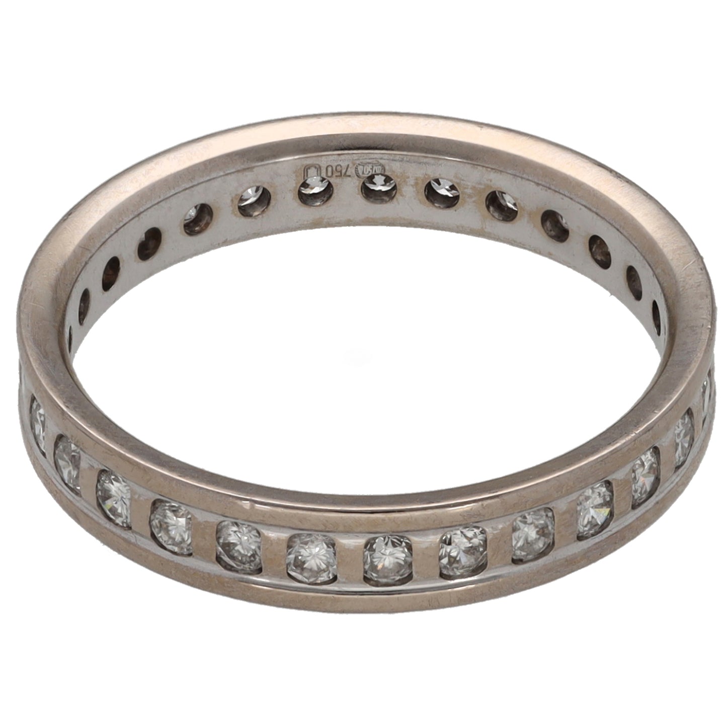 18ct White Gold 0.45ct Diamond Eternity Ring Size K