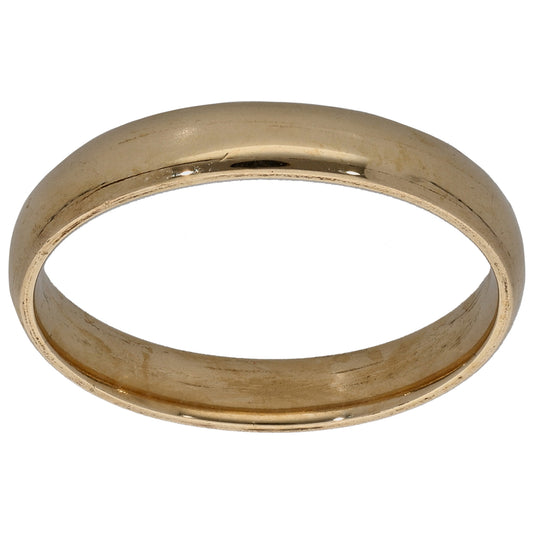 9ct Gold Plain Wedding Ring Size N
