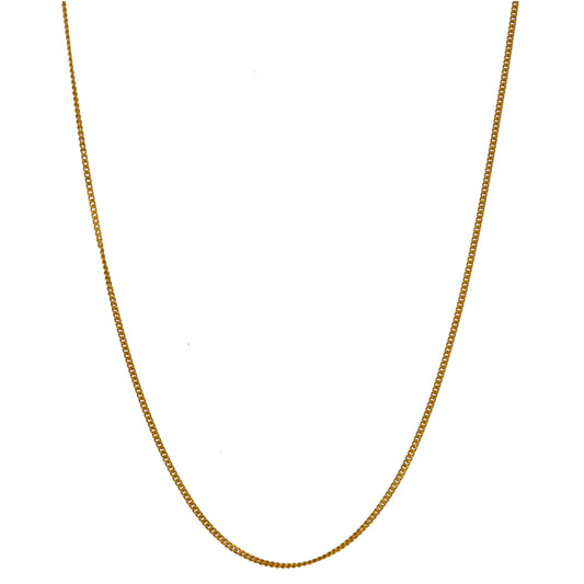 22ct Gold Curb Chain 18"