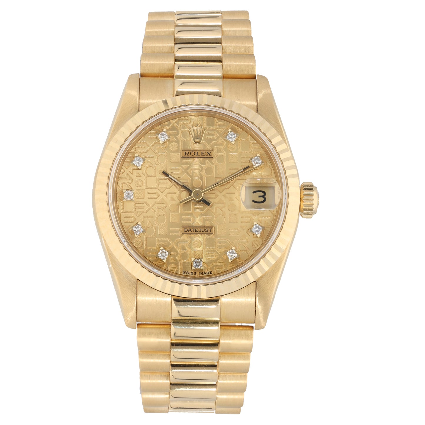 Rolex Lady Datejust 68278 31mm Gold Watch