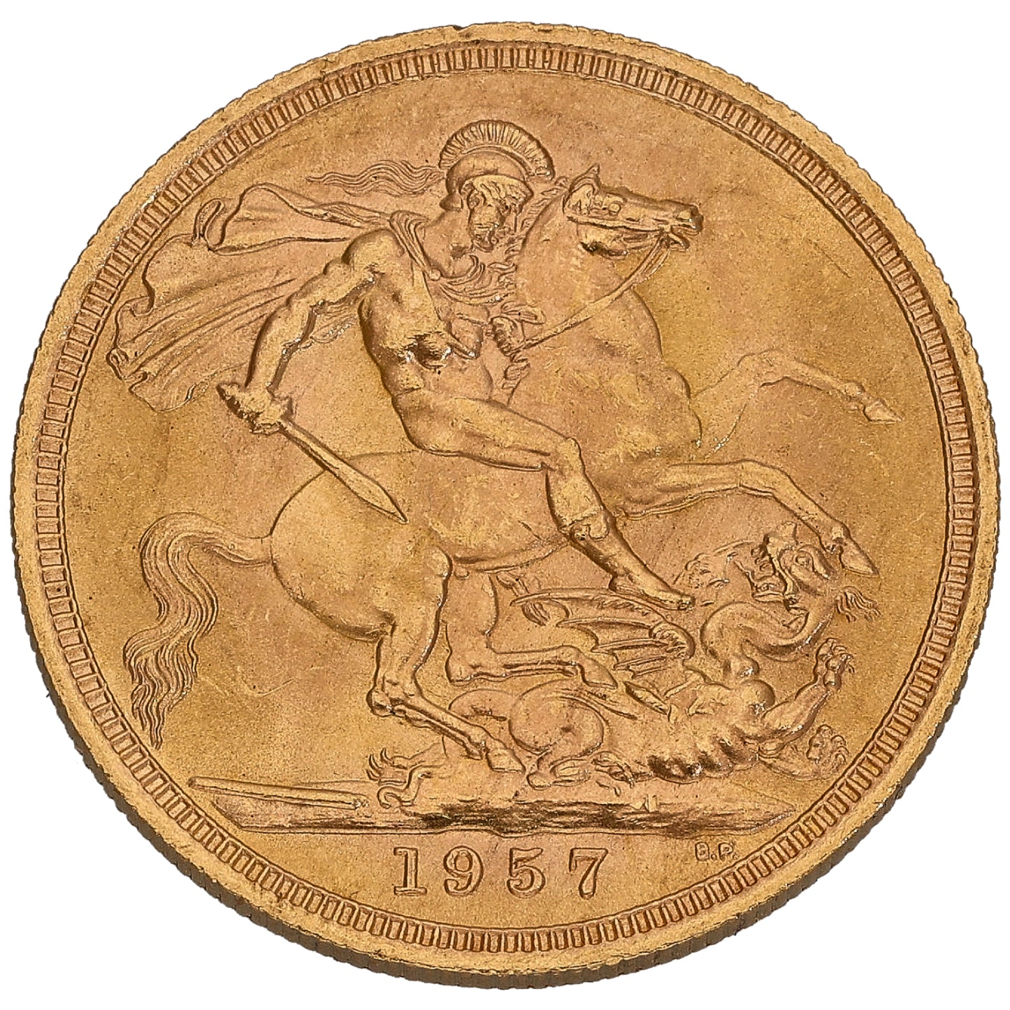 22ct Gold Queen Elizabeth II Full Sovereign Coin 1957