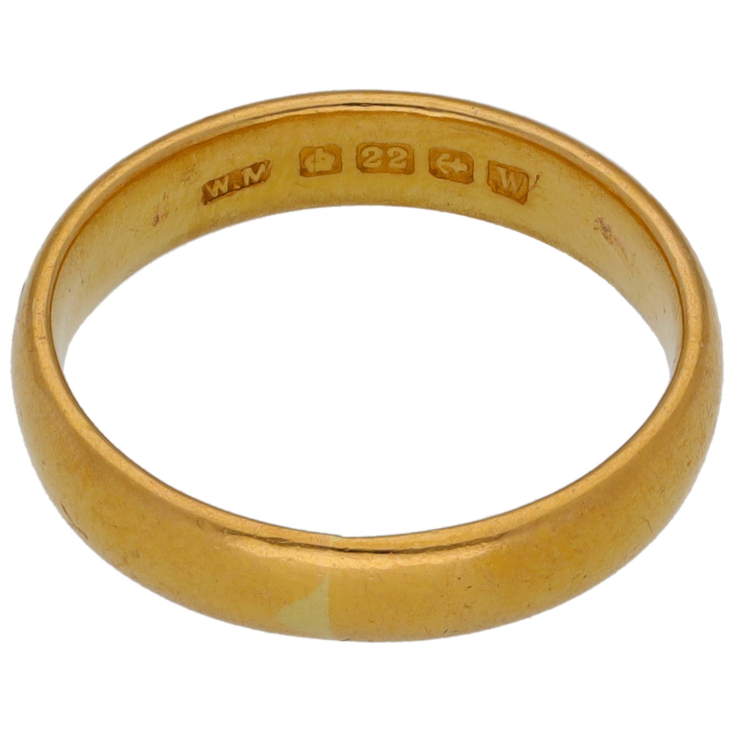 22ct Gold Plain Wedding Ring Size K