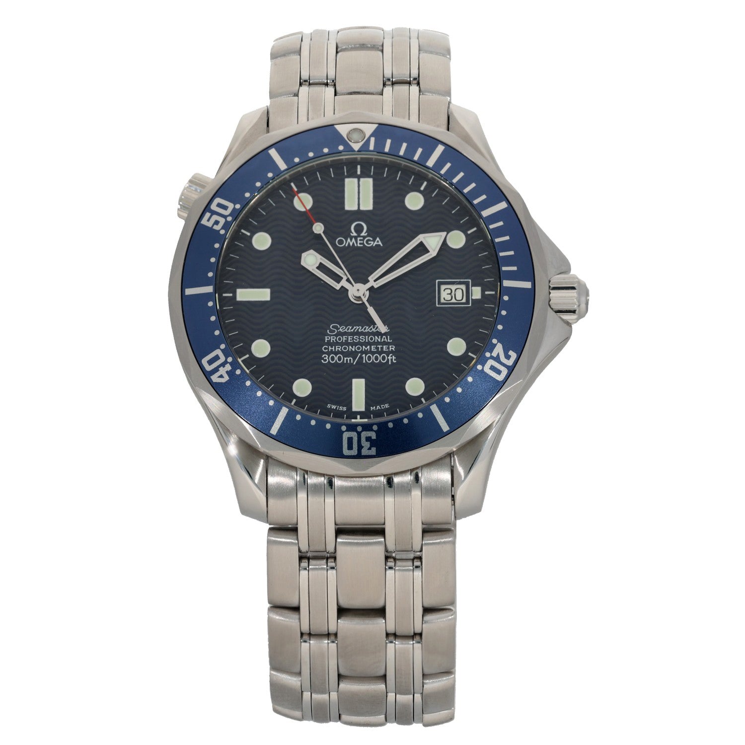 Omega Seamaster 2531.80.00, Blue Dial, Stainless Steel, Front Image