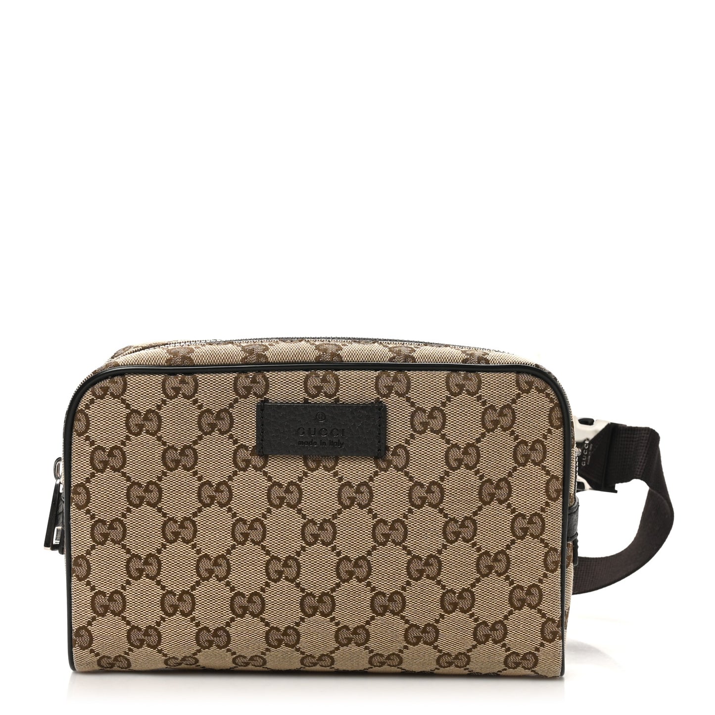 Gucci Waist Pouch GG Monogram Canvas Bag - Brown