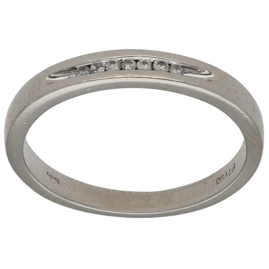Platinum 0.07ct Diamond Alternative Ring Size M