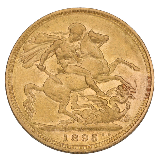 22ct Gold Queen Victoria Full Sovereign Coin 1895