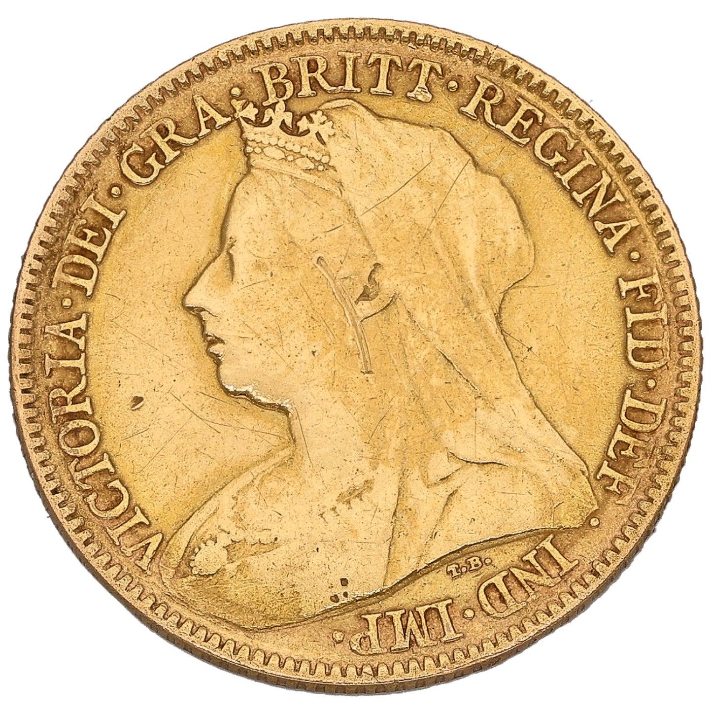 22ct Gold Queen Victoria Half Sovereign Coin 1896