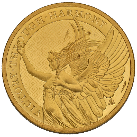 24ct Gold St Helena Victory Through Harmony 1 OZ Coin 2021