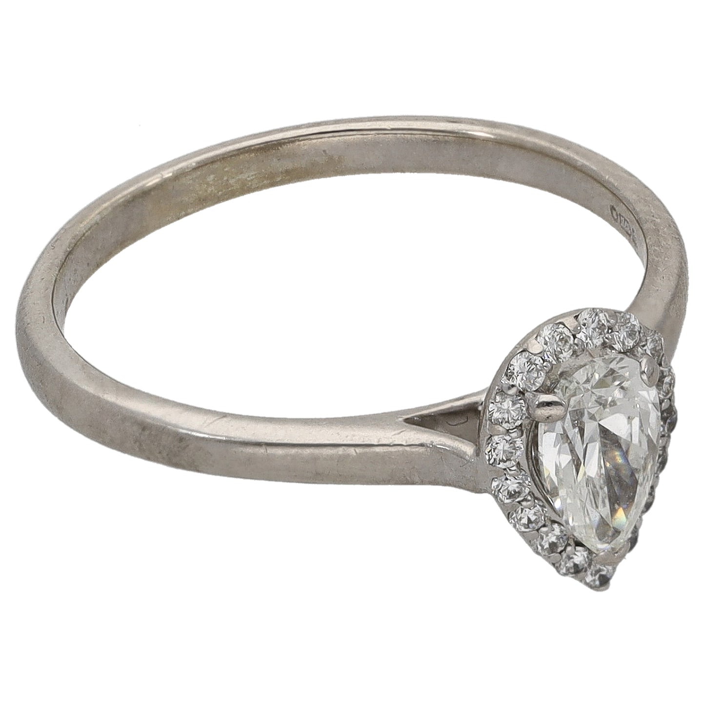 9ct White Gold 0.455ct Diamond Cluster Ring Size M