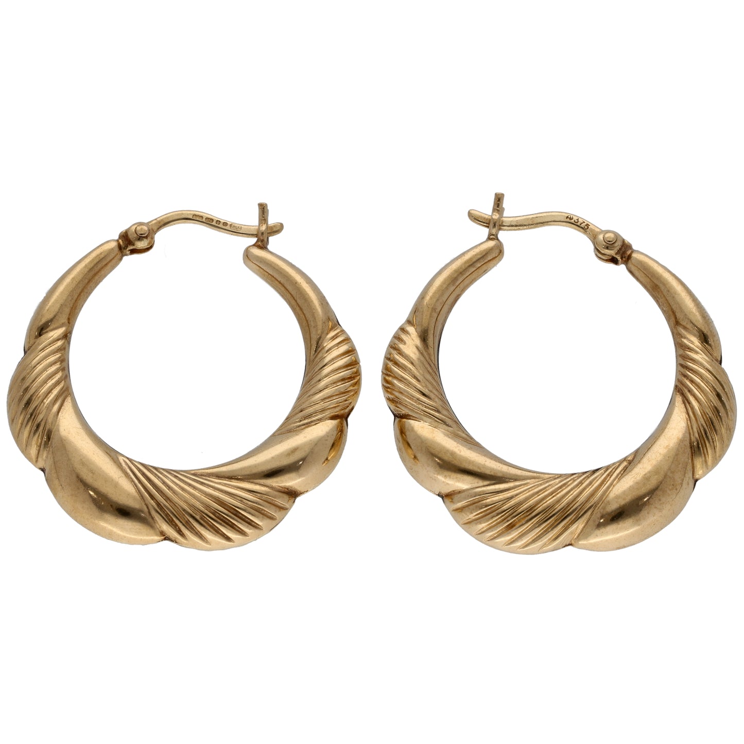 9ct Gold Creole Earrings