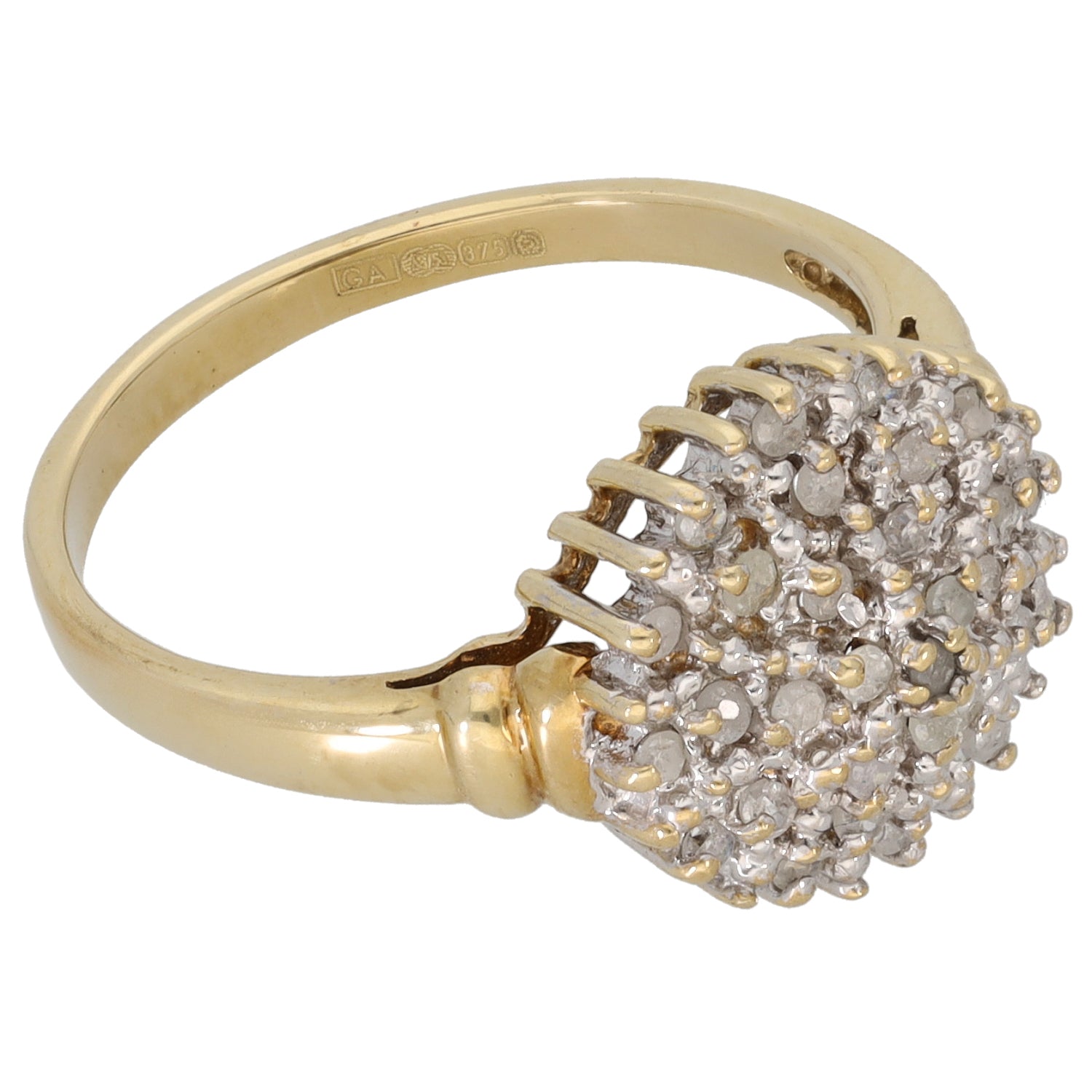 Ross Simons American Eagle Gold Coin Ring 9ct Gold Round Diamond