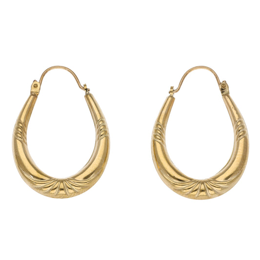 9ct Gold Creole Earrings