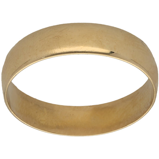 18ct Gold Plain Wedding Ring Size Q