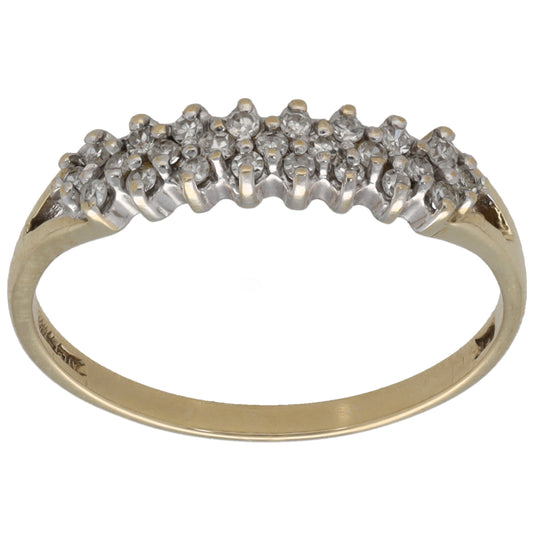 9ct Gold 0.25ct Diamond Dress/Cocktail Ring Size M