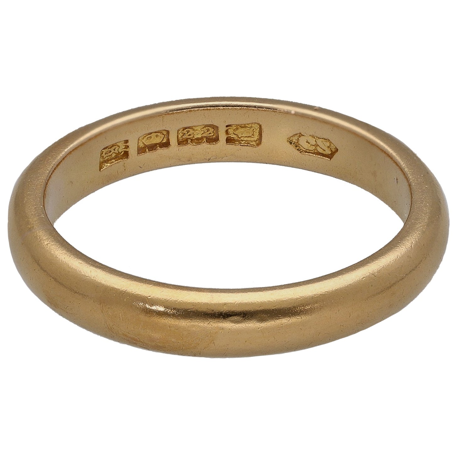 22ct Gold Plain Wedding Ring Size P