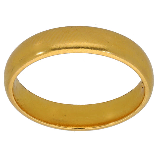 22ct Gold Plain Wedding Ring Size N