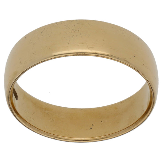 9ct Gold Plain Wedding Ring Size R