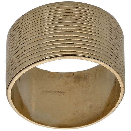 9ct Gold Patterned Wedding Ring Size L