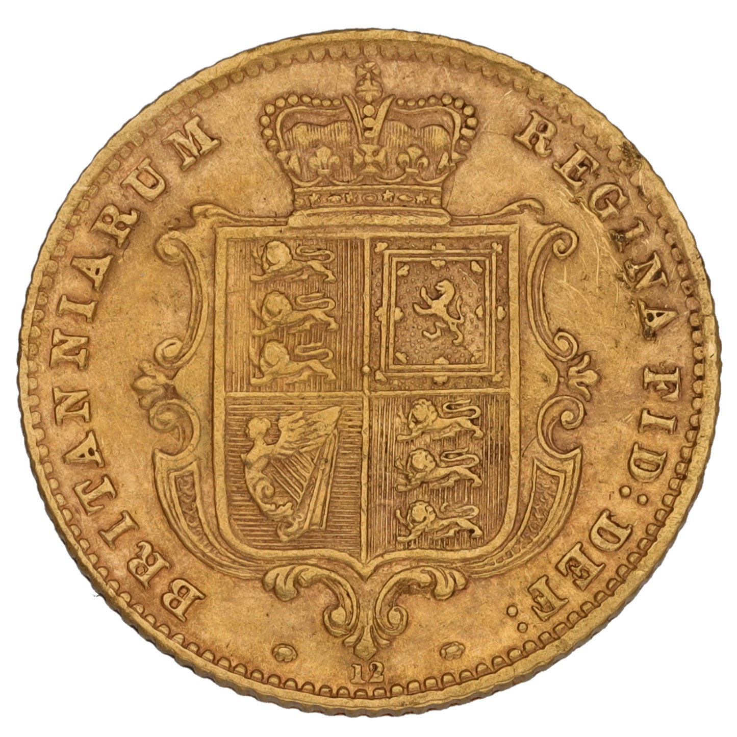 22ct Gold Queen Victoria Half Sovereign Coin 1865