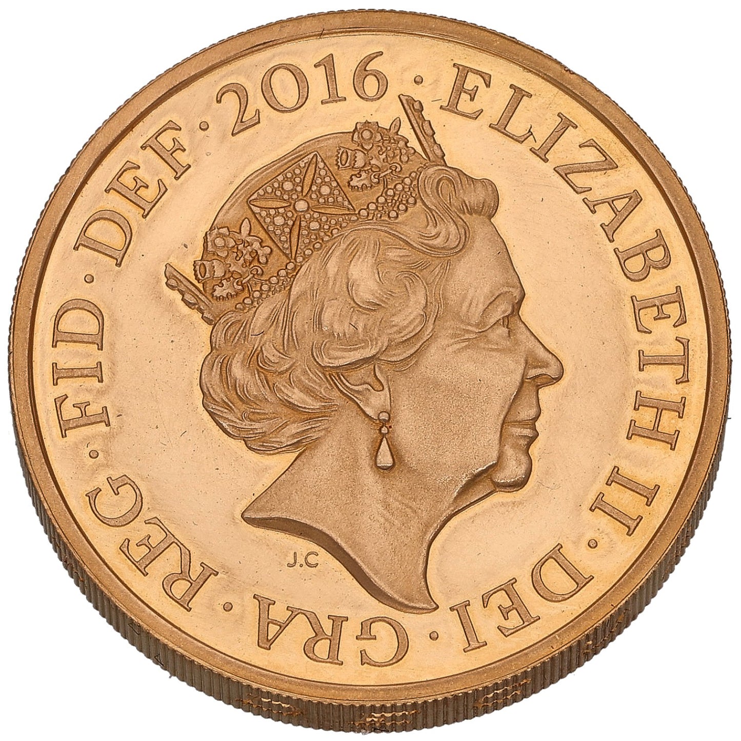 22ct Gold The Last Round Pound Coin 2016