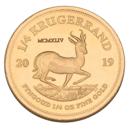 22ct Gold 1/4 OZ Krugerrand Coin 2019