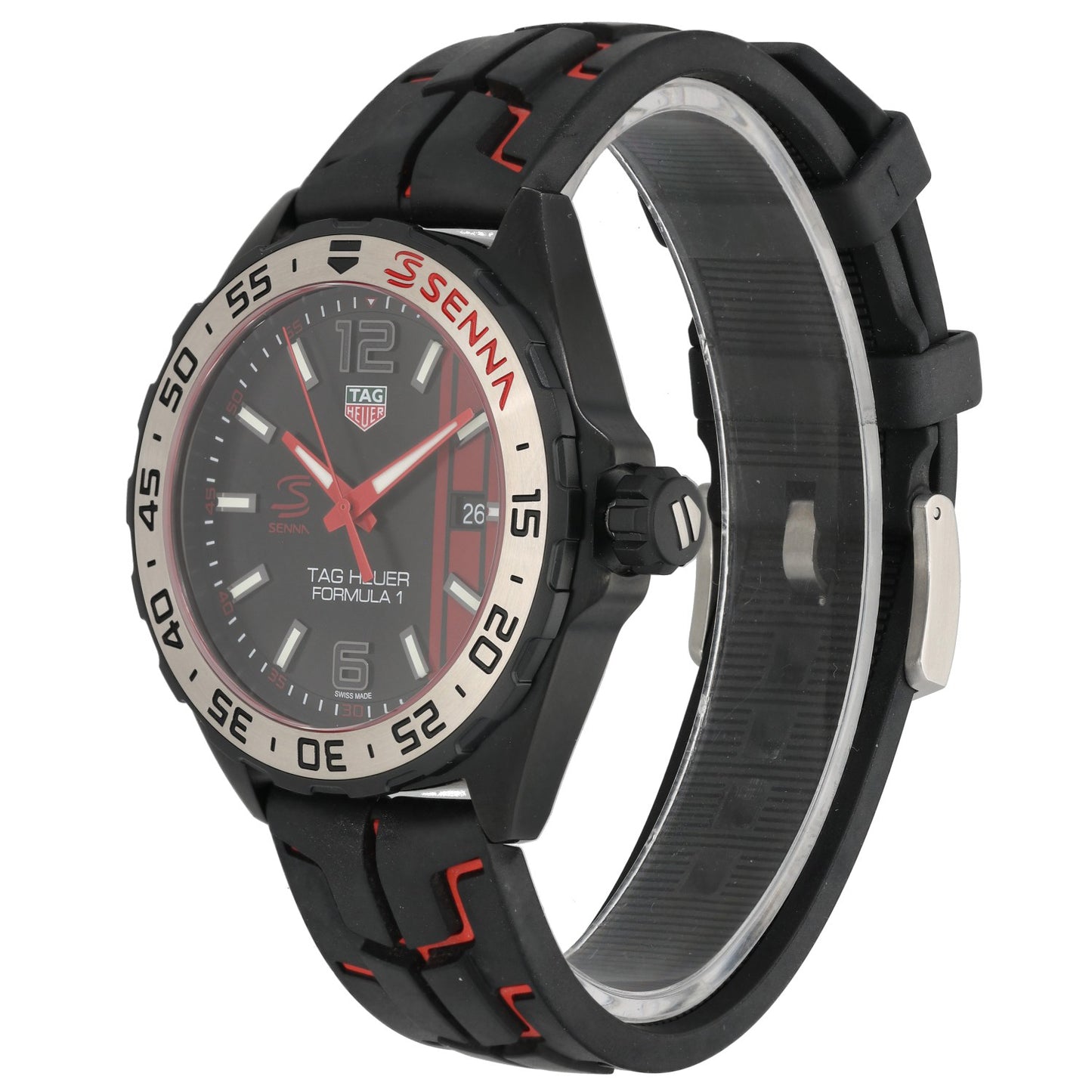 Tag Heuer Formula 1 Senna WAZ1014 43mm PVD Stainless Steel Watch