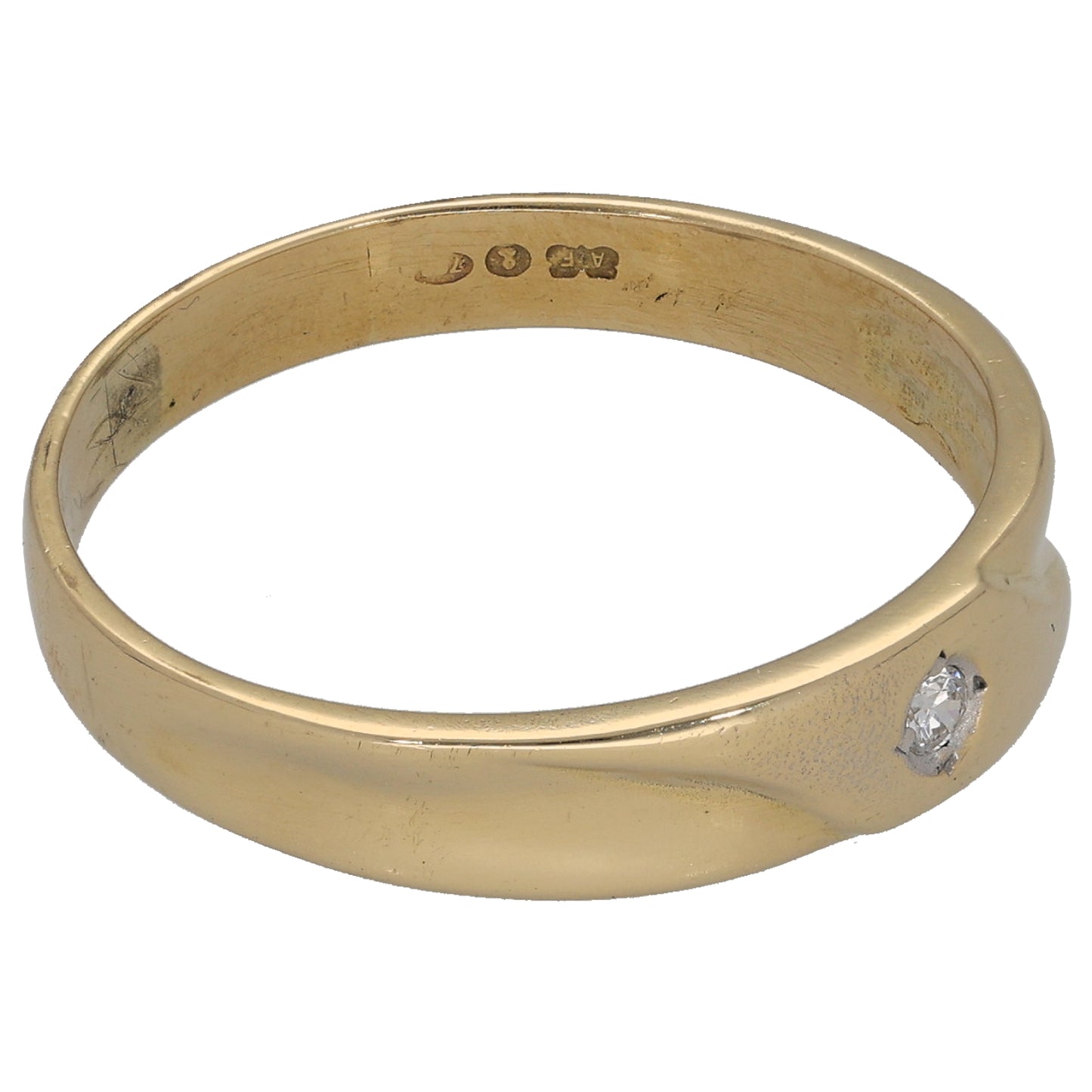 18ct Gold Cubic Zirconia Single Stone Ring Size W
