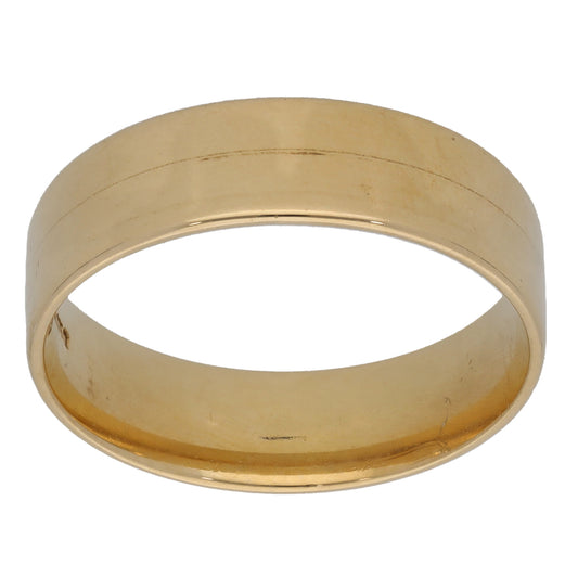 9ct Gold Plain Wedding Ring Size S