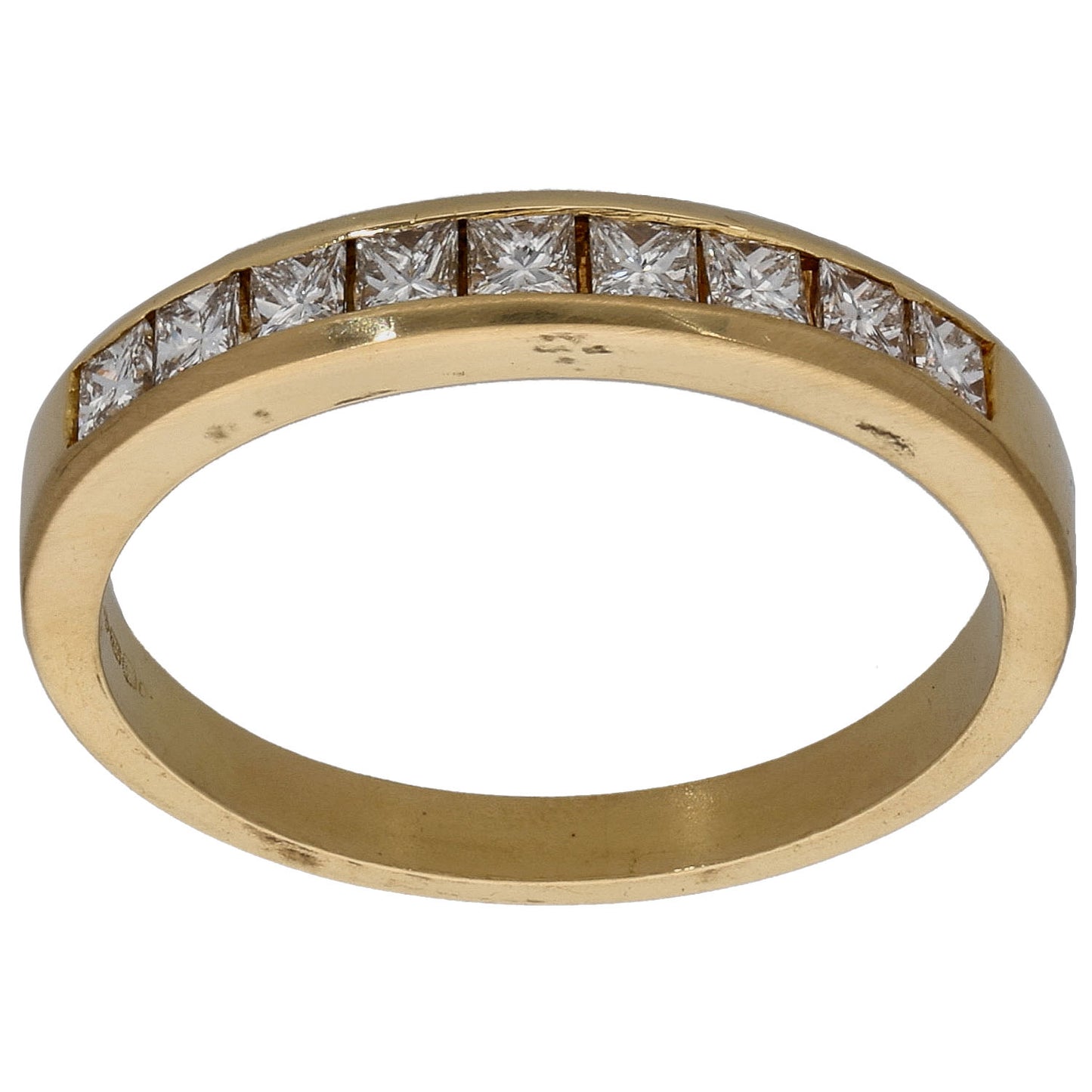 18ct Gold 0.45ct Diamond Half Eternity Ring Size O