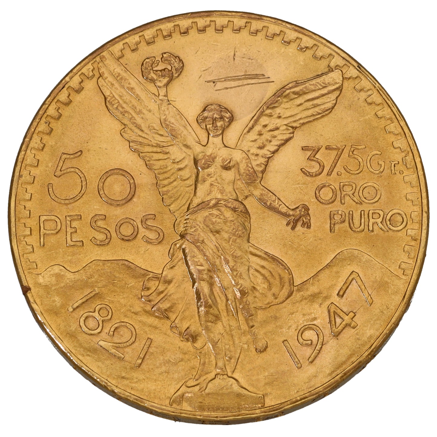 22ct Gold Mexican 50 Pesos Coin 1947