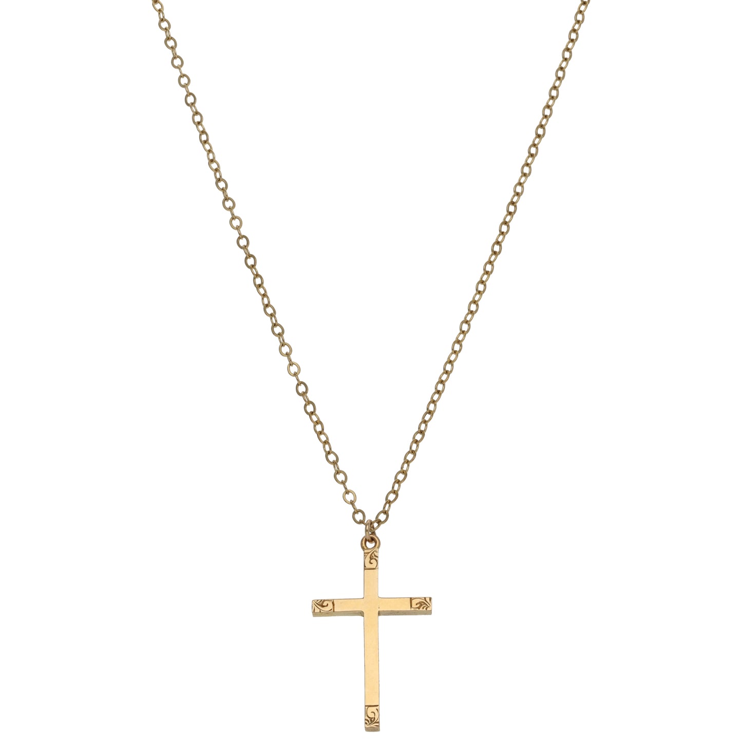 9ct Gold Cross Pendant With Chain