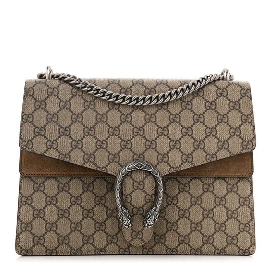 Gucci Dionysus Medium GG Supreme Coated Canvas Bag - Beige