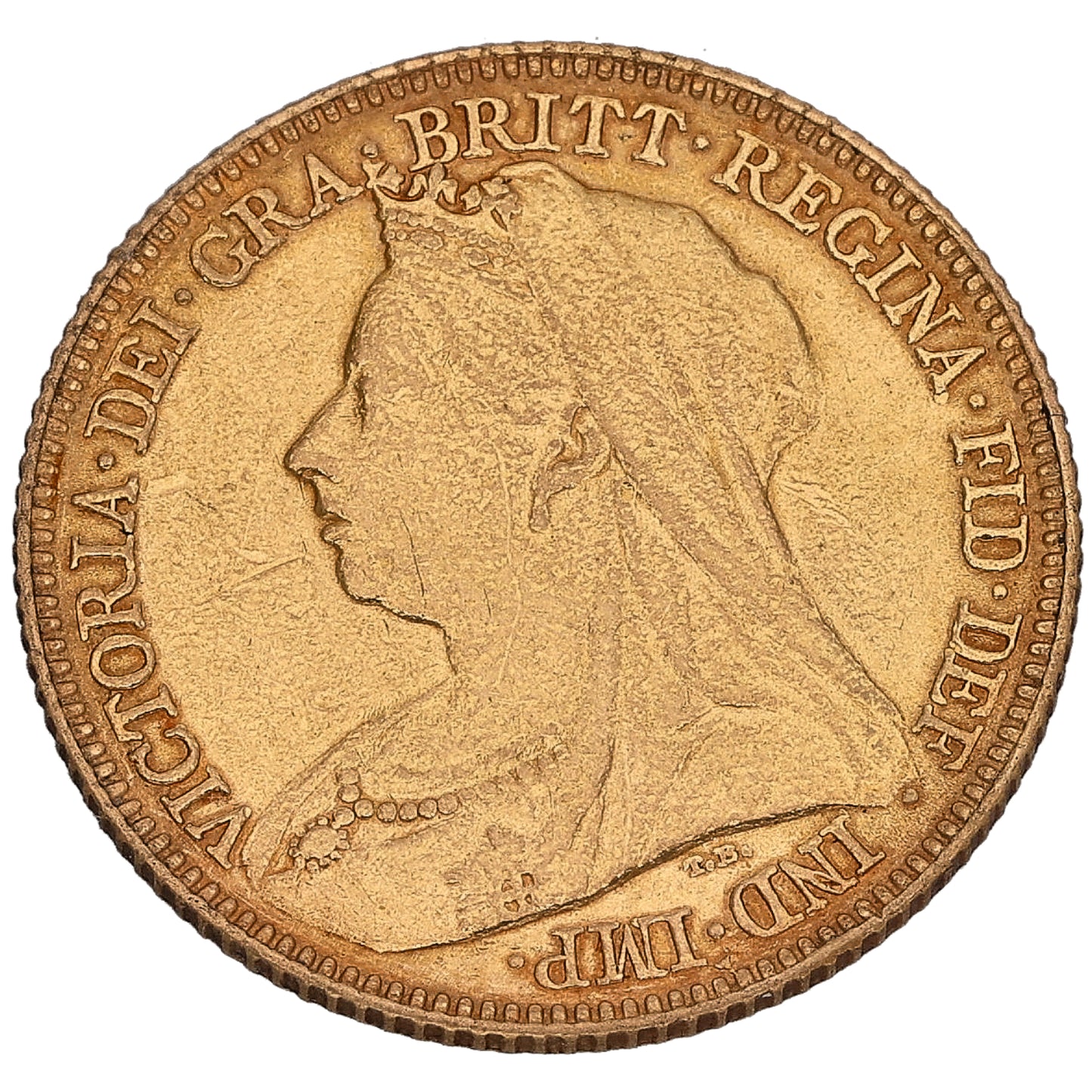 22ct Gold Queen Victoria Half Sovereign Coin 1897