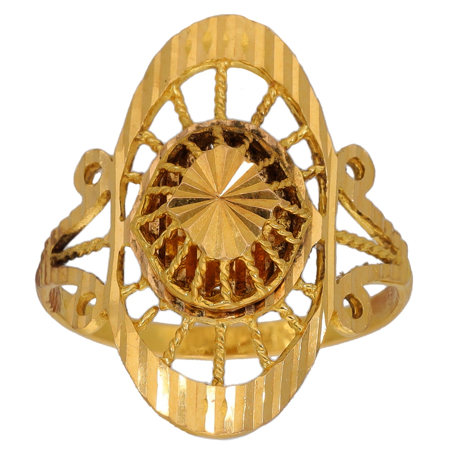 18ct Gold Alternative Ring Size M